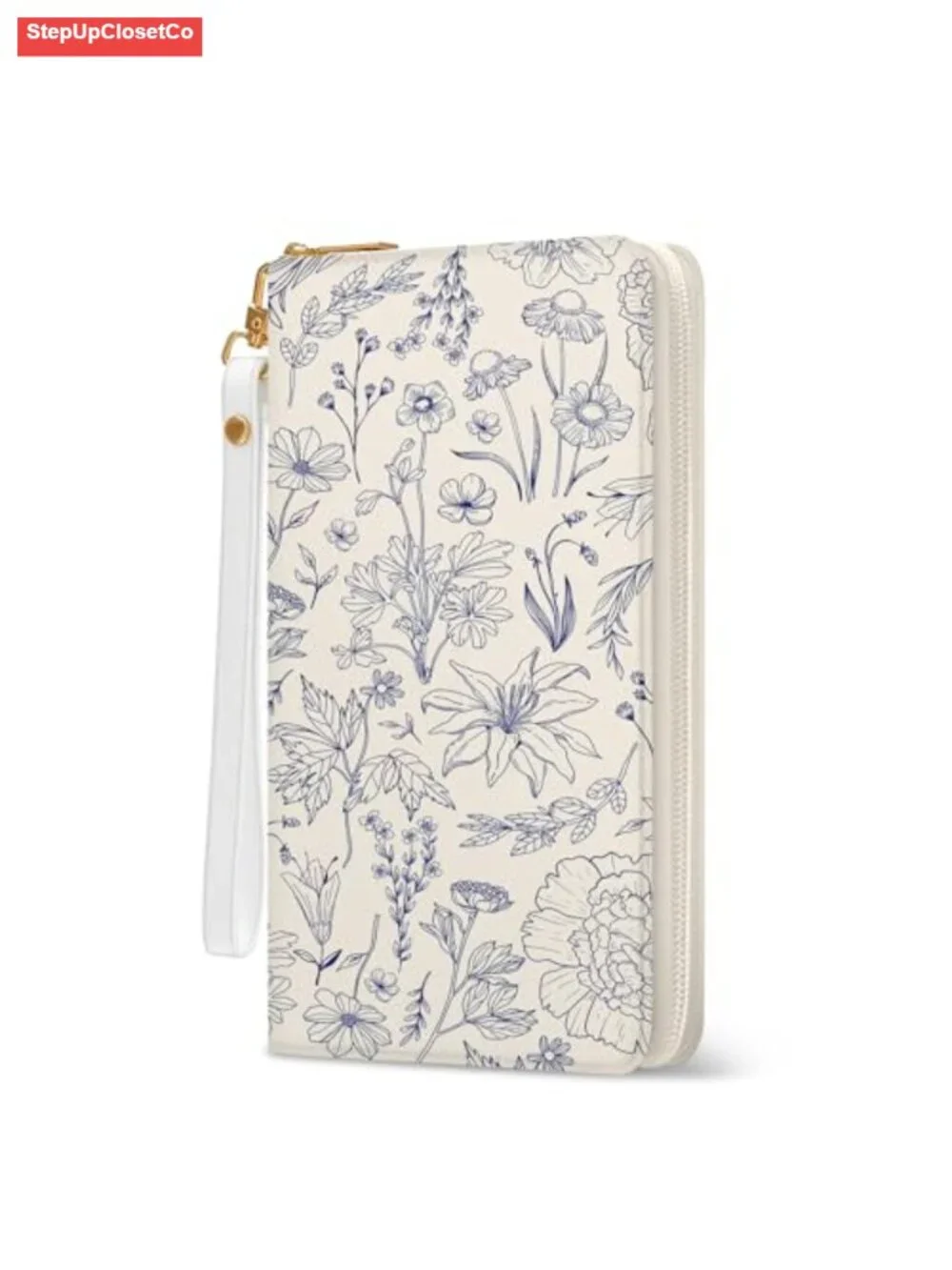 Women RFID Blocking Wristlet Wallet with 8 Card Slots Detachable Wrist Strap